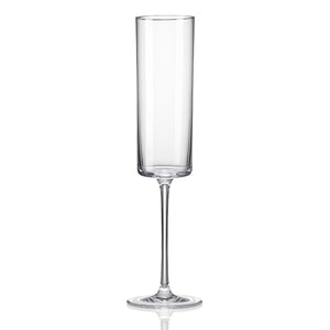 Medium Champagne Flute Glass 5 ¾ oz. by RONA | Table Effect