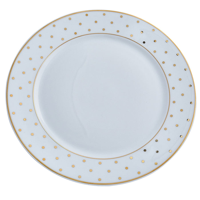 Gold Polka Dot Dinner Plate