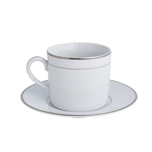 Double Platinum Rim Cup & Saucer | Dinnerware Collection