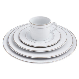 Double Platinum Rim Place Setting | Dinnerware Collections