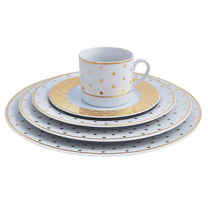 Gold Polka Dot Place Setting | Dinnerware Collections