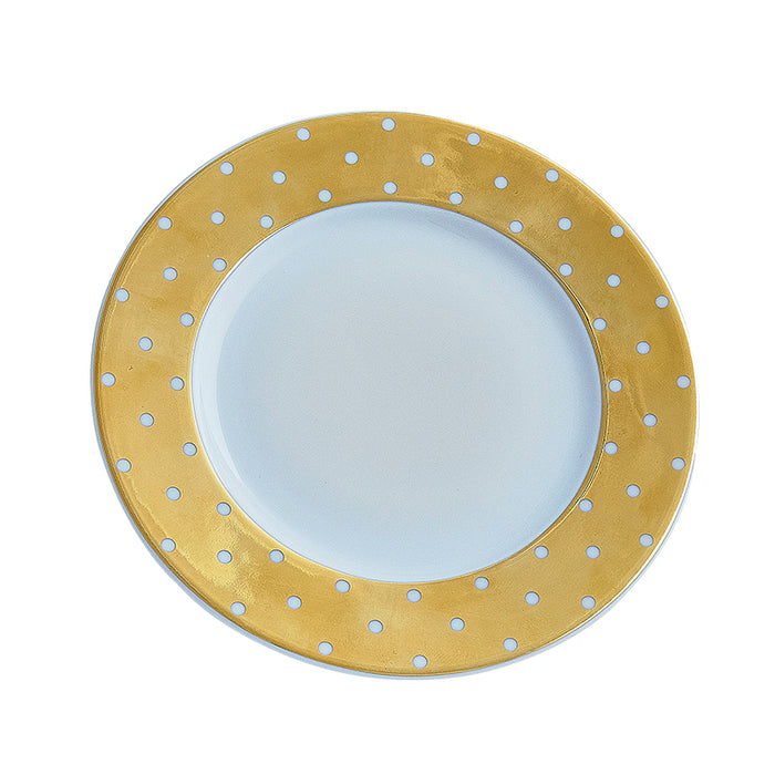 Gold Polka Dot Bread & Butter Plate