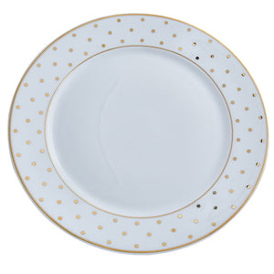 Gold Polka Dot Dinner Plate  |  Set of 6