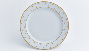 Gold Polka Dot Salad / Dessert Plate